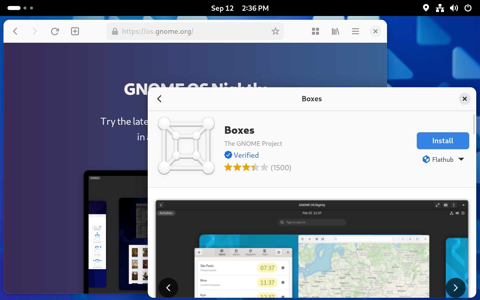 Screenshot Of GNOME, which uses Mutter.